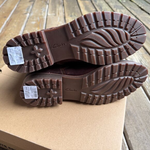 NIB Clarks Aspra Side Zip Buckle Boot in British Tan Leather - Women's 11 - Picture 14 of 14